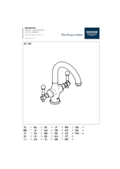Grohe Bridgeford Assembly Instructions Manual