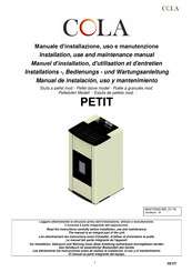 Cola PETIT Installation, Use And Maintenance Manual