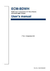 Avalue Technology ECM-BDWH User Manual