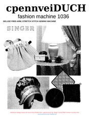 Singer cpennveiDUCH fashion machine 1036 Manual