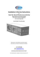 Eco Pacific Super Star HB416 Installation & Service Instructions Manual