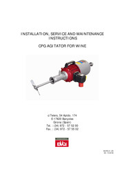 iNOXPA CPG-211B Installation, Service & Maintenance Instruction
