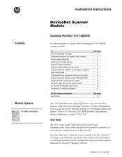 Allen-Bradley DeviceNet 1747-SDN/B Installation Instructions Manual