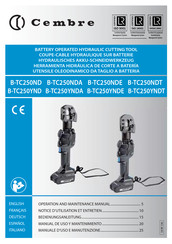 Cembre B-TC250YND Operation And Maintenance Manual