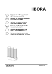 bora UUE 3 Mounting And Installation Instructions Manual