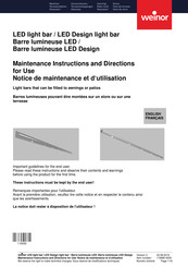 weinor LED Design Maintenance Instructions And Directions For Use