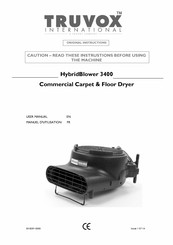 Tacony Truvox HybridBlower 3400 Series Original Instructions Manual