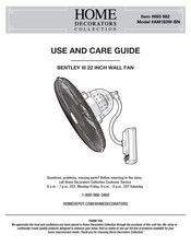 Home Decorators Collection BENTLEY III AM183W-BN Use And Care Manual