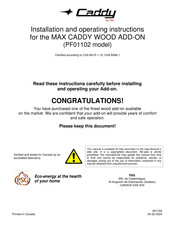 PSG CADDY MAX CADDY WOOD ADD-ON PF01102 Installation And Operating Instructions Manual