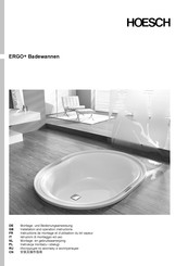 HOESCH ERGO+ Series Installation And Operation Instructions Manual