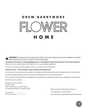 Μ-Dimension DREW BARRYMORE FLOWER HOME 8685 Assembly Instruction Manual
