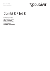 DURAVIT Combi E Operating Instructions Manual