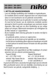 Niko 350-20010 Manual