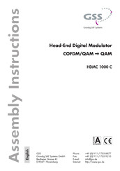 Gss HDMC 1000 C Assembly Instructions Manual