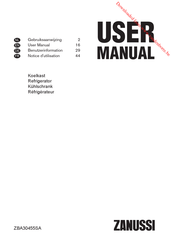 Zanussi ZBA30455SA User Manual