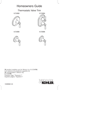 Kohler K-T10593 Homeowner's Manual