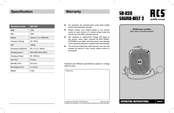 Rcs SOUND-BELT 2 SB-020 Operating Instructions