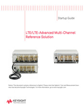 Keysight Technologies LTE-Advanced Multi-Channel Installation And Startup Manual