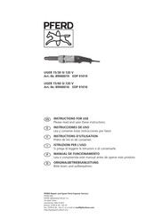 PFERD UGER 15/60 SI 120 V Instructions For Use Manual