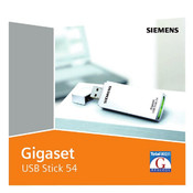Siemens Gigaset USB Stick 54 Quick Start Manual