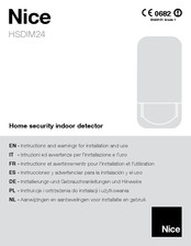 Nice HSDIM24 Instructions And Warnings For Installation And Use