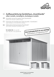 BIOHORT AvantGarde XXL Assembly Manual