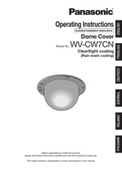 Panasonic WV-CW7CN Operating Instructions Manual