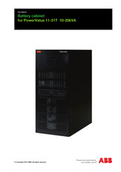 ABB Battery cabinet for PowerValue 11-31T 10-20 kVA User Manual