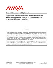 Avaya C500 Series Application Notes