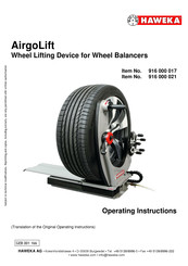 HAWEKA AirgoLift Operating Instructions Manual