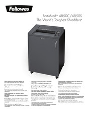 Fellowes FORTISHRED 4850S Instructions Manual