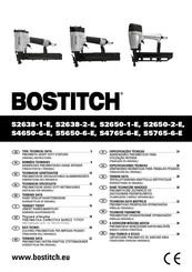 Bostitch S5765-6-E Technical Data Manual