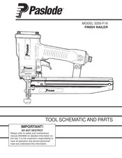 Paslode 3250-F16 Tool Schematic And Parts