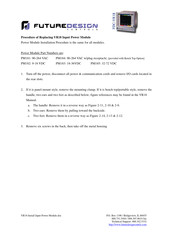 Future Design VR18 Procedure Of Replacing
