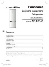 Panasonic NR-BR34B Operating Instructions Manual