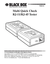 Black Box Multi Quick Check RJ-45 Manual