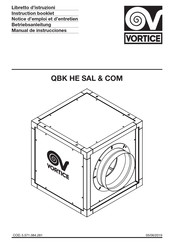 Vortice QBK HE SAL & COM Instruction Booklet