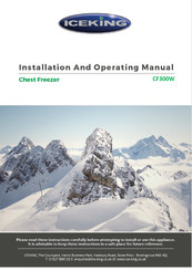 Iceking CF300W Installation And Operating Manual