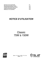 SLAT Classic Series Operating Instructions Manual