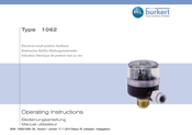 Burkert 1062 Operating Instructions Manual