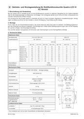 Pfannenberg Quadro-LED HI Operating And Installation Instruction