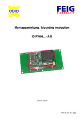 FEIG Electronic OBID ID RW01 -A Series Mounting Instruction