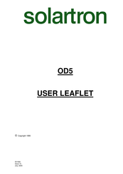 Solartron OD5 User Leaflet