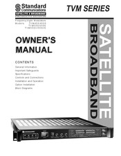 Standard Communications TVM Series Owner's Manual