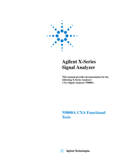 Agilent Technologies CXA N9000A Manual