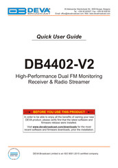 DEVA Broadcast DB4402-V2 Quick User Manual