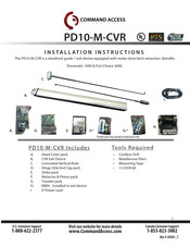 COMMAND ACCESS PD10-M-CVR Installation Instructions Manual