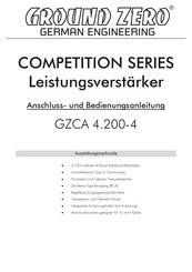 Ground Zero COMPETITION GZCA 4.200-4 Owner's Manual