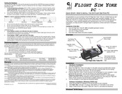 CA Products FLIGHT SIM YOKE PC Quick Start Manual
