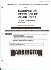Harrington CF4 Owner's Manual